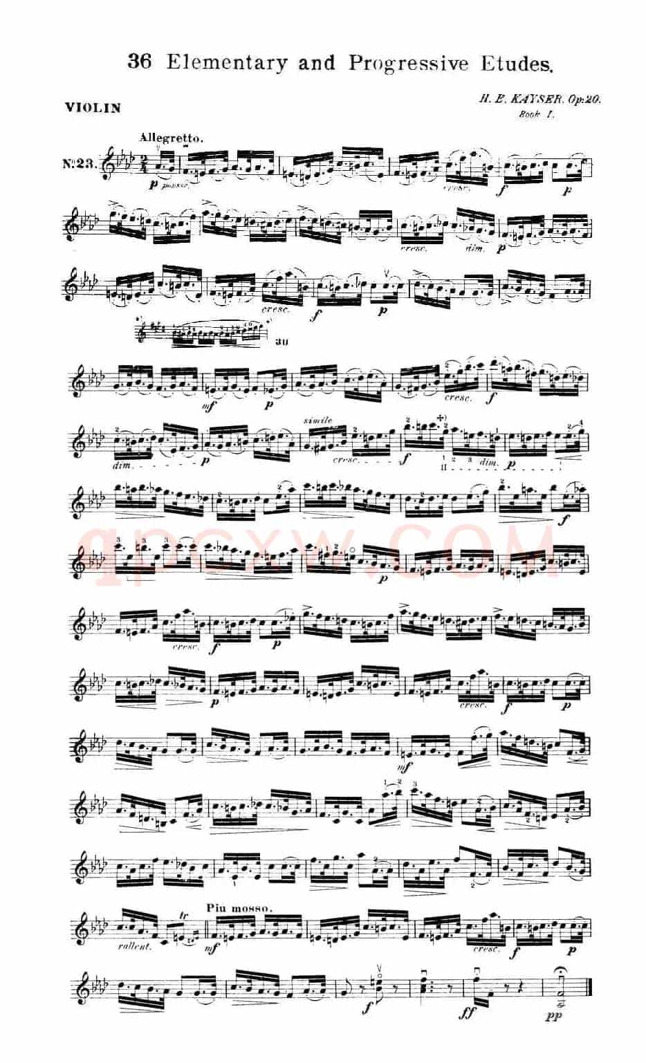 开塞（KAYSER 36首小提琴练习曲之23）