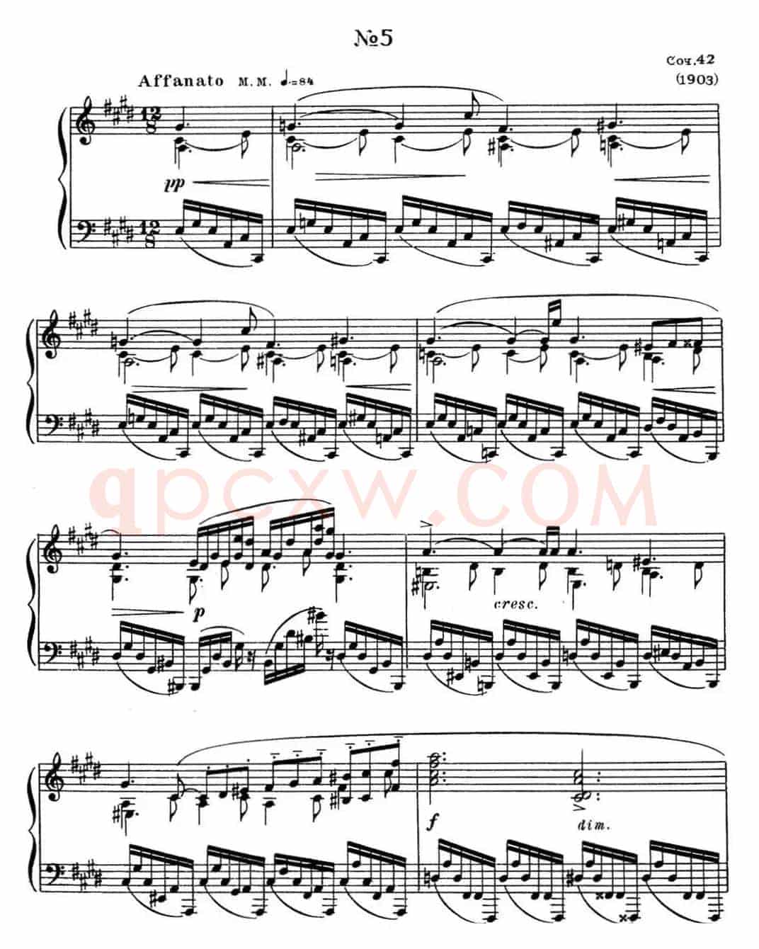 斯克里亚宾 钢琴练习曲 Op.42 No.5 Alexander Scriabin Etudes