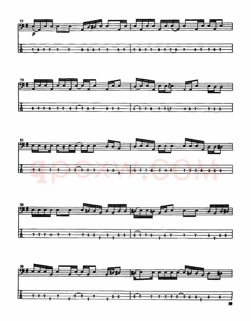 电贝司专业等级第六级(三、自选曲目)