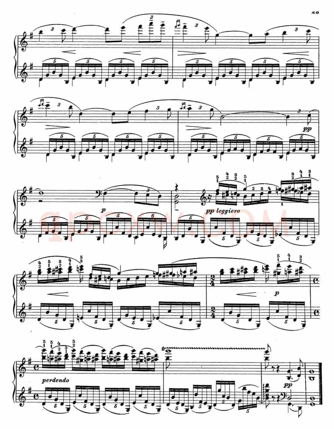 拉赫玛尼诺夫 钢琴前奏曲16 G大调 Op.32 No.5