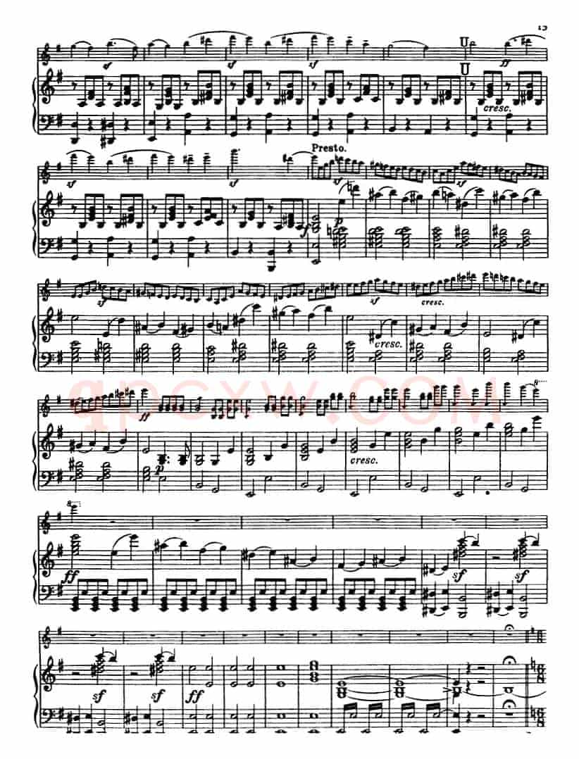 E小调协奏曲（Op.64）（小提琴+钢琴）