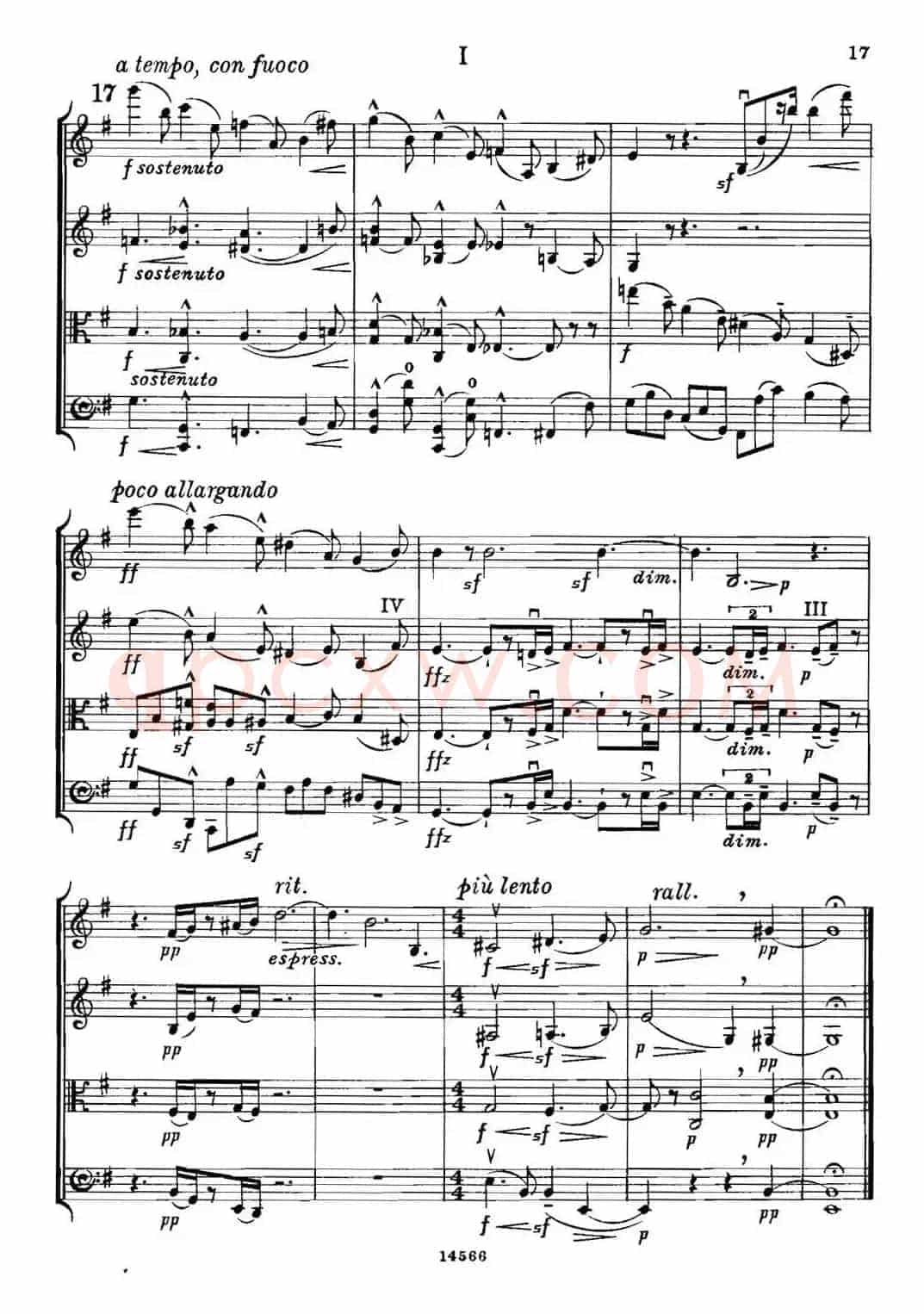 QUARTET Op.83(第一部分)(弦乐四重奏)
