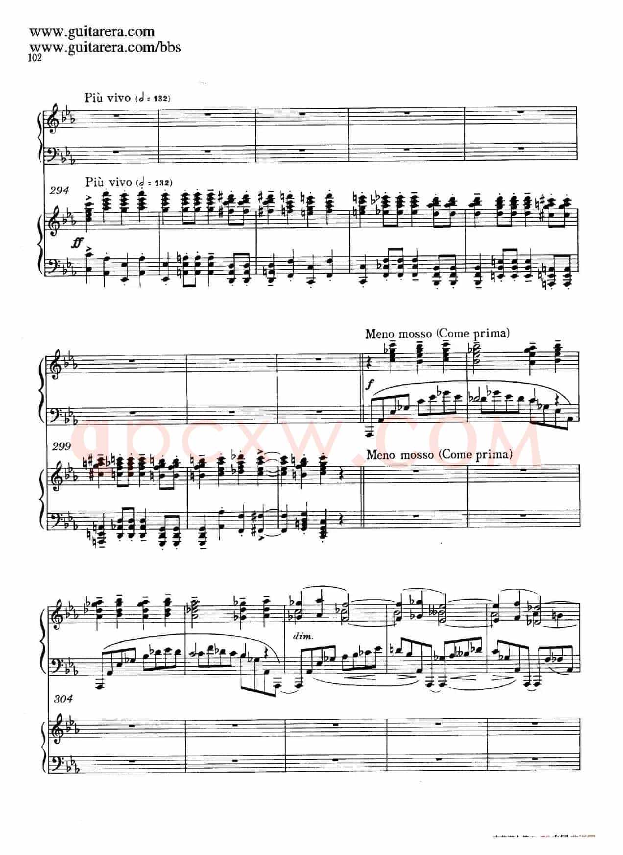 c小调第二钢琴协奏曲 Op.18(双钢琴·第三乐章)