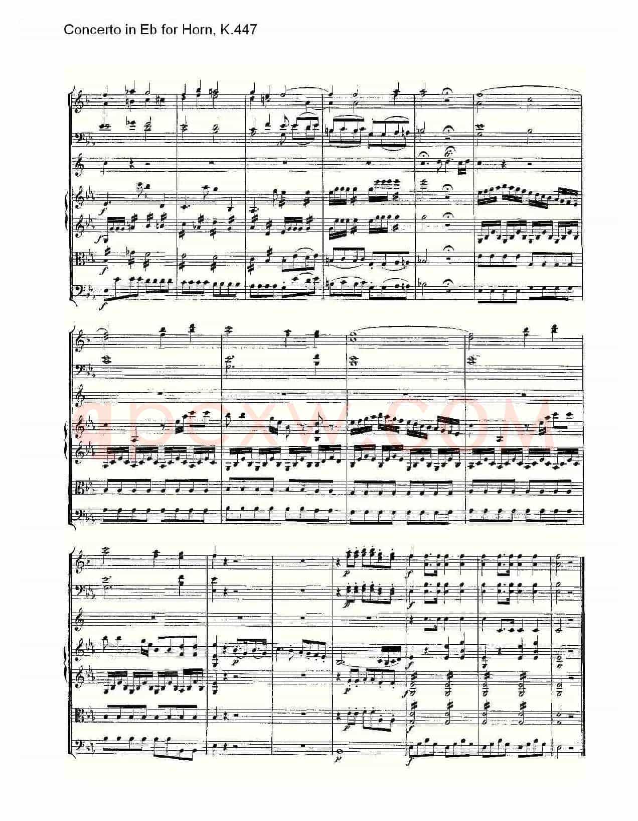 Concerto in Eb for Horn, K.447(Eb调法国号协奏曲, K.447)