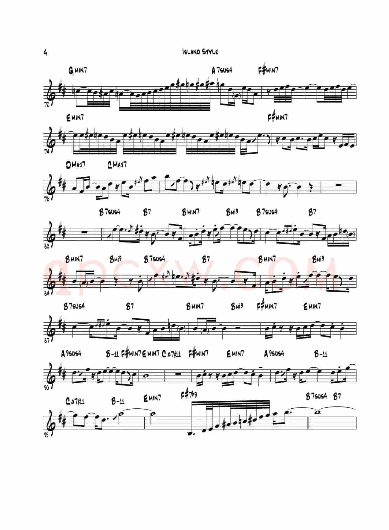 Island Style（中音萨克斯）