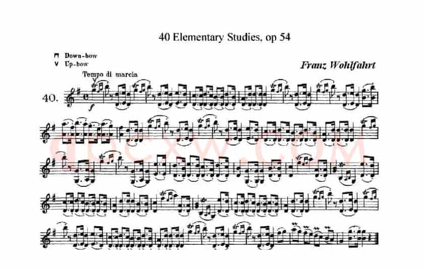40首小提琴初级技巧练习曲之40