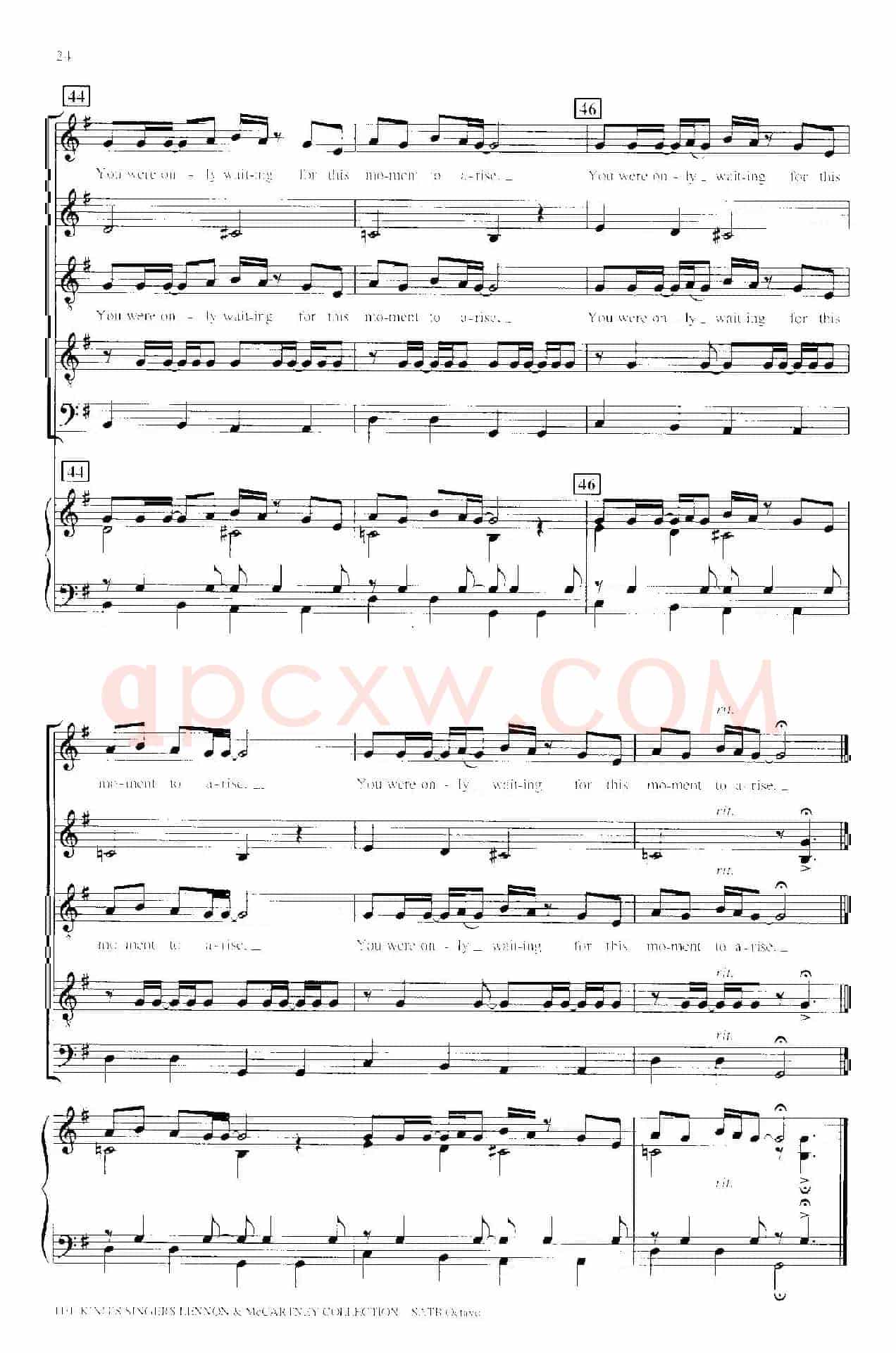 Blackbird（四重奏+钢琴伴奏）