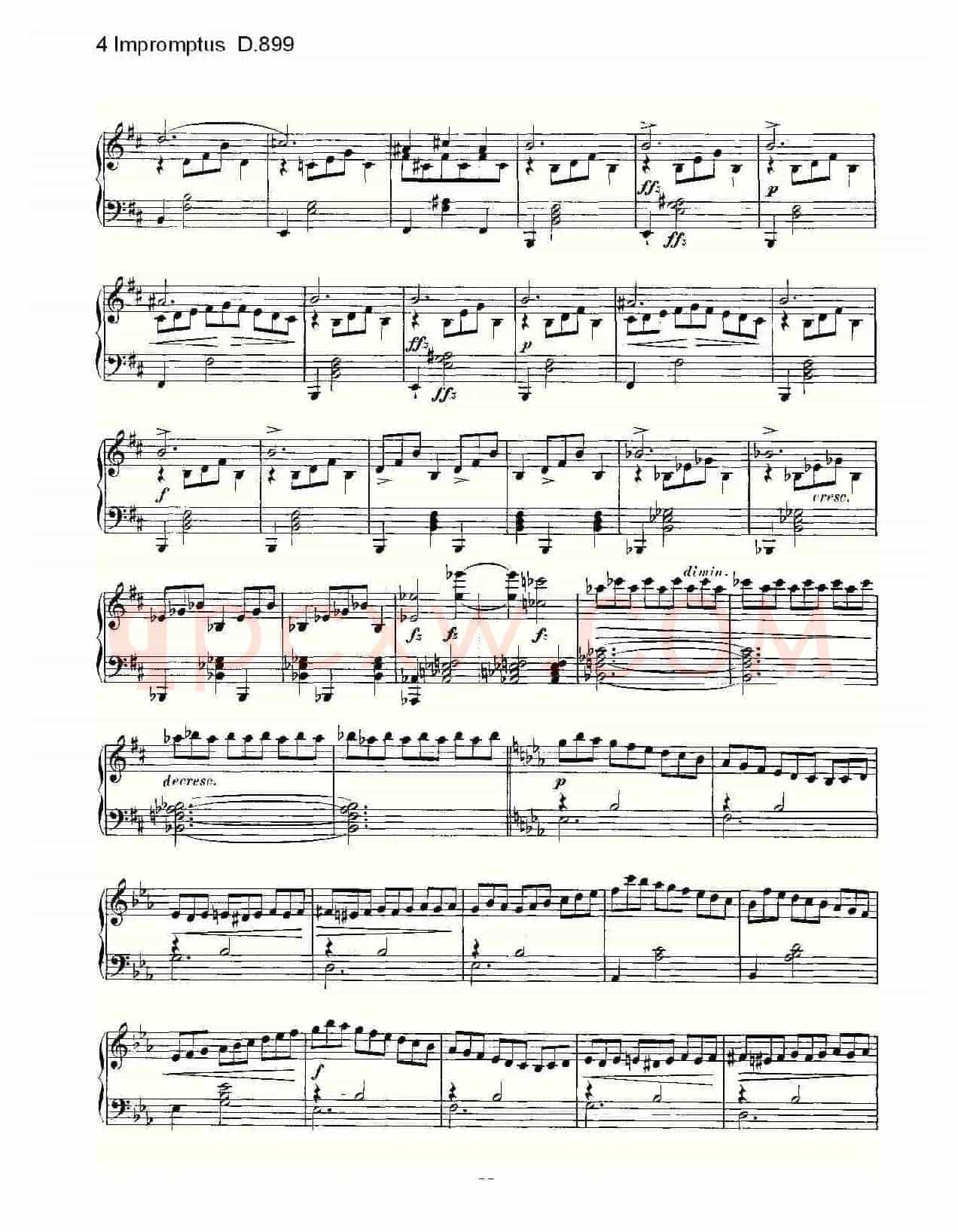 4 Impromptus D.899(4人即兴演奏 D.899)