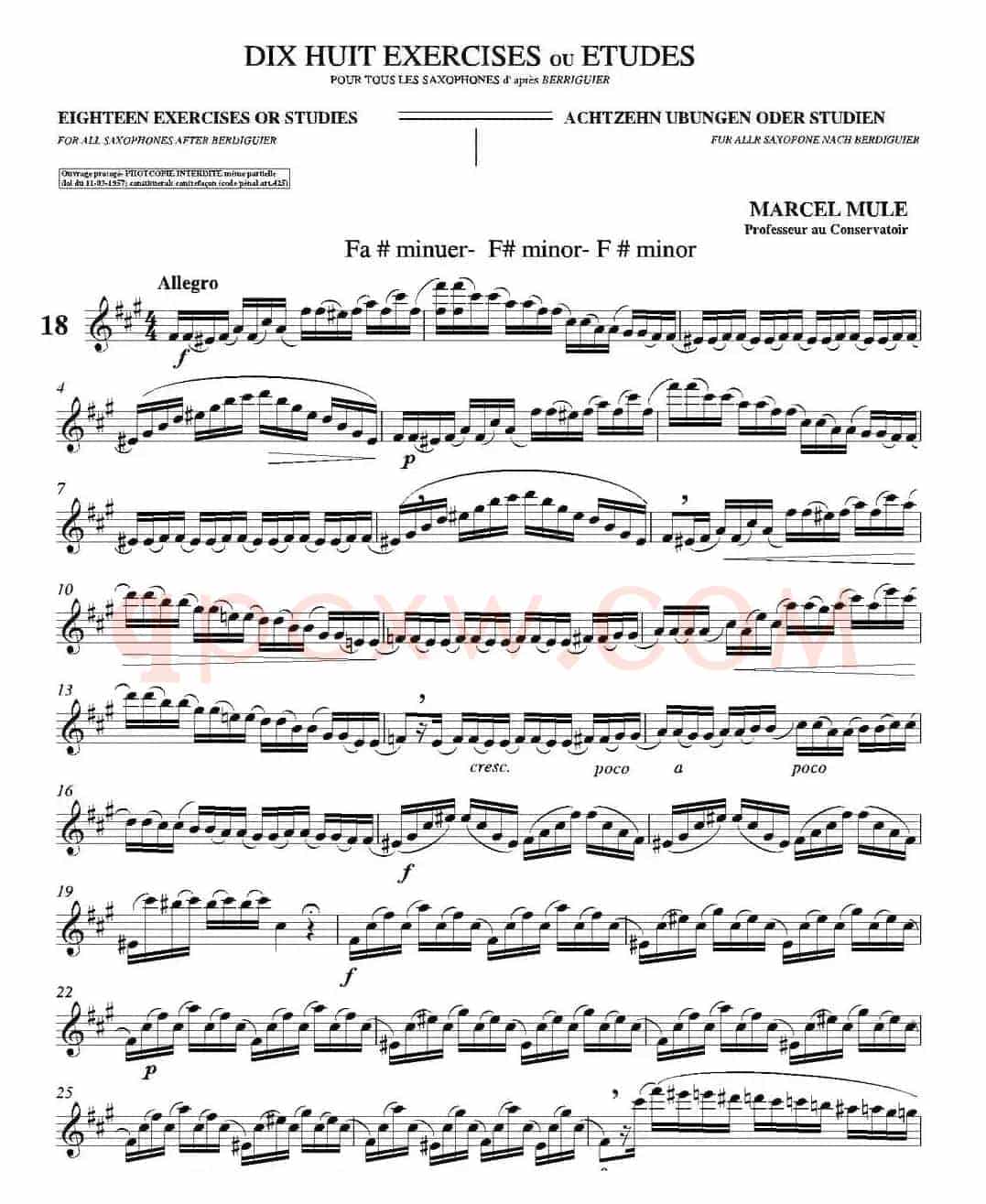 18 Exercicios ou Estudos de Marcel Mule - Enelruy Lira(马瑟·穆勒18首练习曲—18)