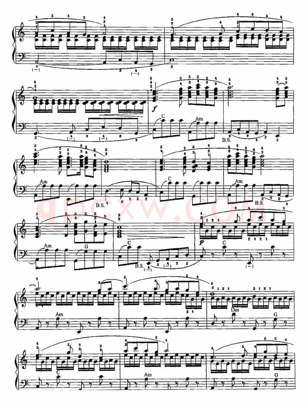 中国民歌手风琴曲集：60、渔舟唱晚