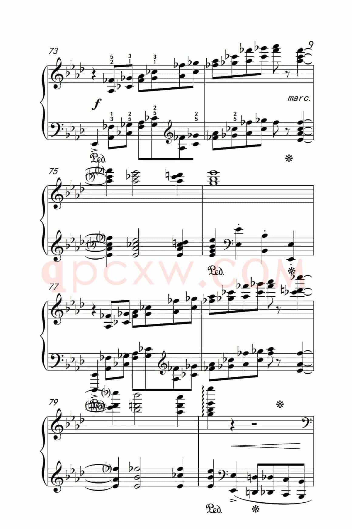 莫什科夫斯基 钢琴练习曲（第十三首）