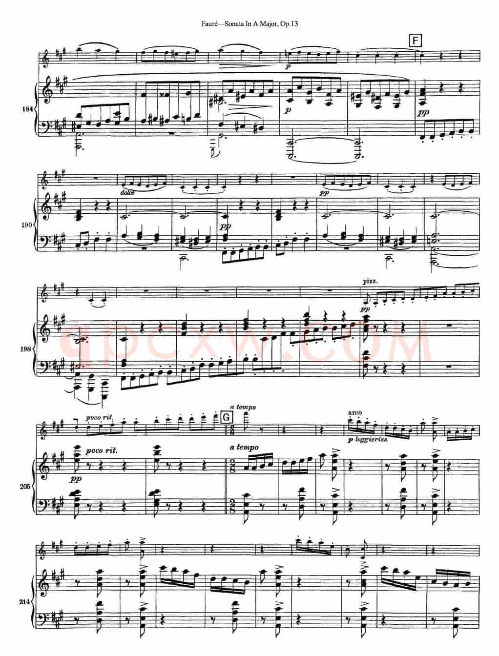 Violin Sonata No.1 Op.13（小提琴+钢琴伴奏）