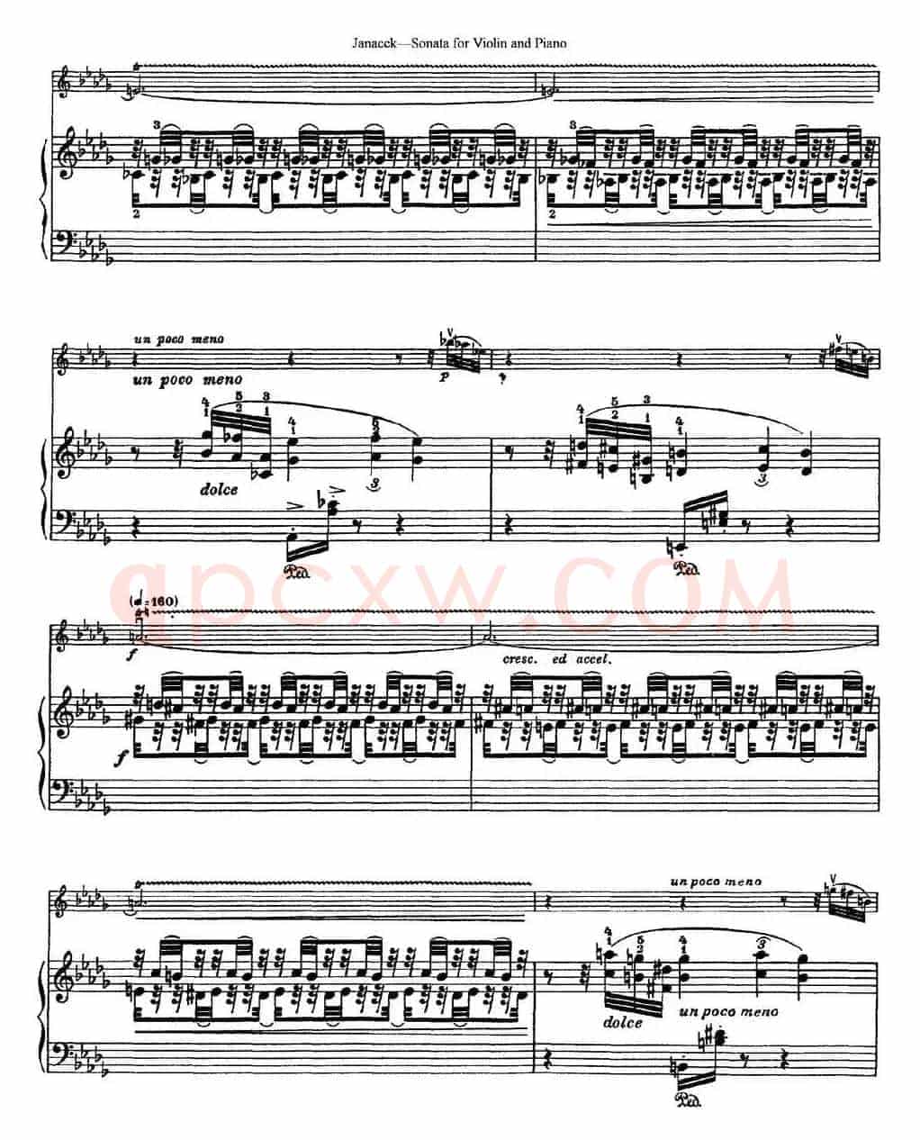Janacek Sonata for Violin（小提琴+钢琴伴奏）