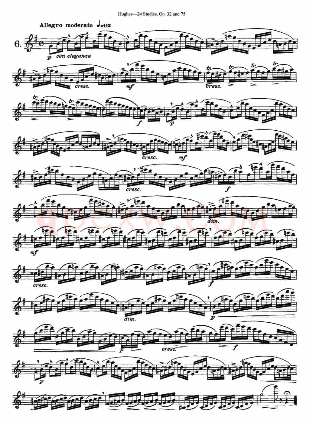 胡埃斯24首长笛练习曲Op.32（NO.6）