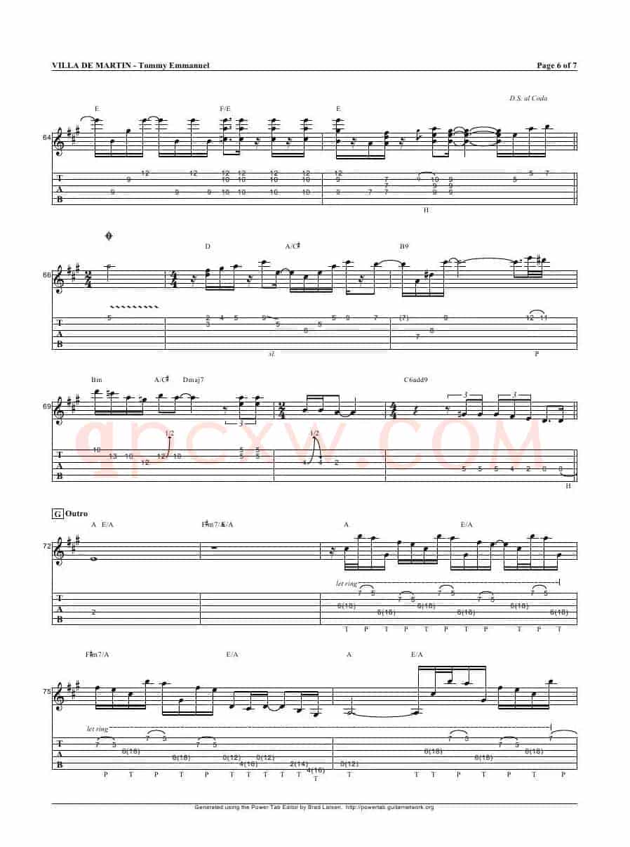 tommy emmanuel：villa de martin（指弹吉它）
