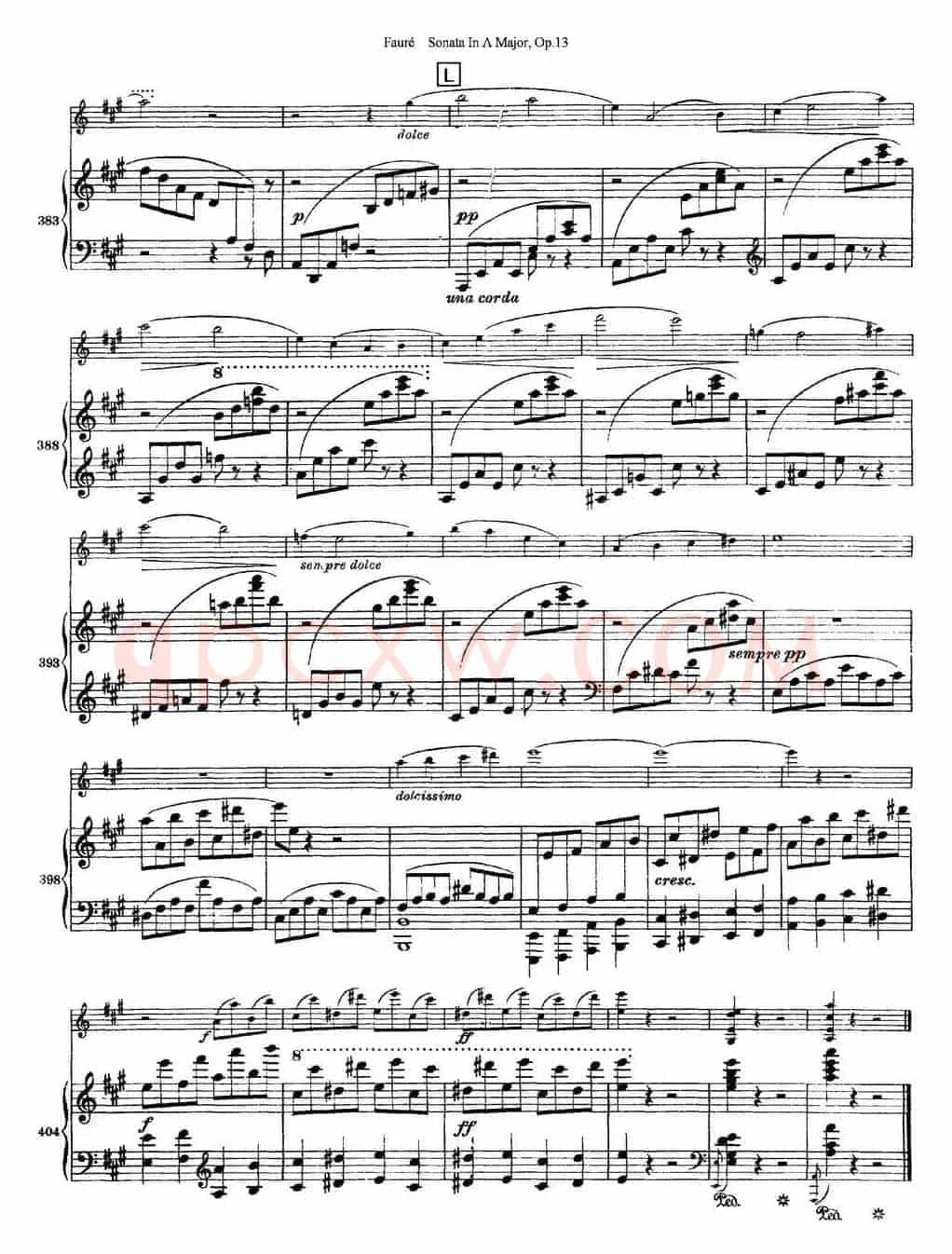 Violin Sonata No.1 Op.13（小提琴+钢琴伴奏）