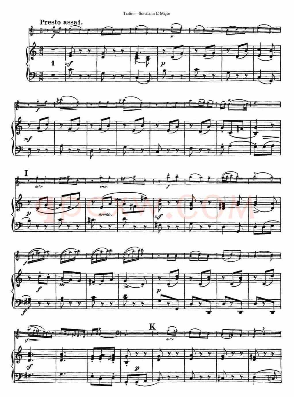 Violin Sonata in C Major（小提琴+钢琴伴奏）