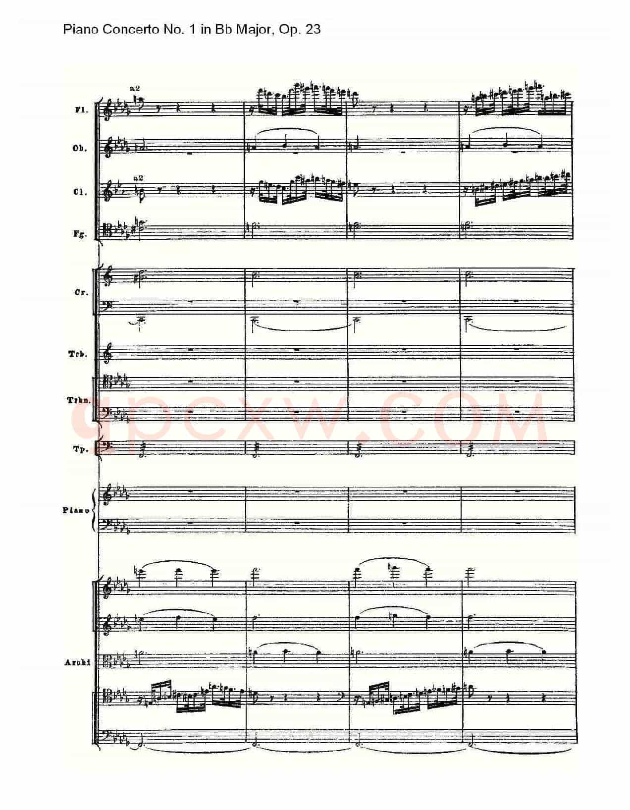 Bb大调第一钢琴协奏曲,Op.23第三乐章(一)
