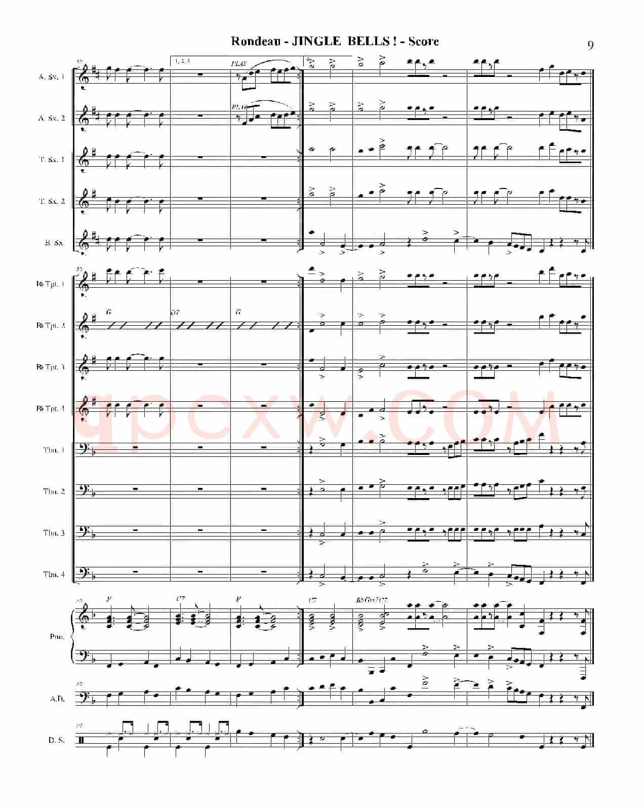 JINGLE BELLS！（第二次中音萨克斯分谱）