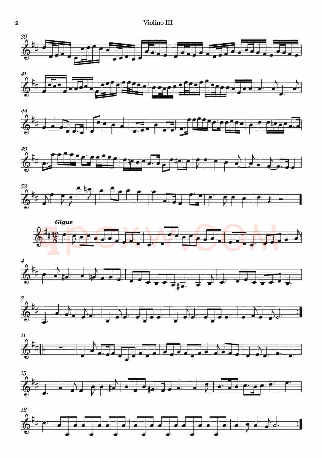 Canon in D（D大调卡农）（第三小提琴）