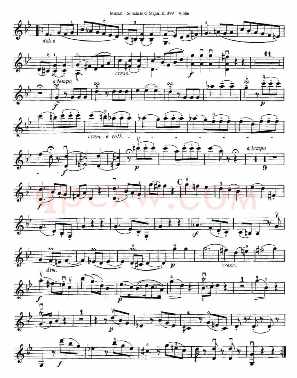 Violin Sonata in G Major K.379