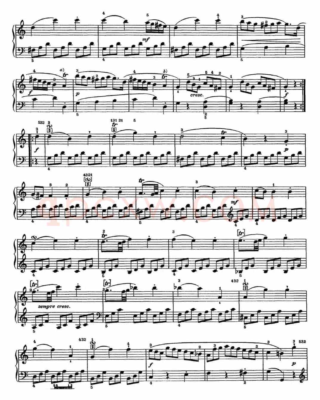 海顿 钢琴奏鸣曲 Hob XVI 3 Divertimento C major