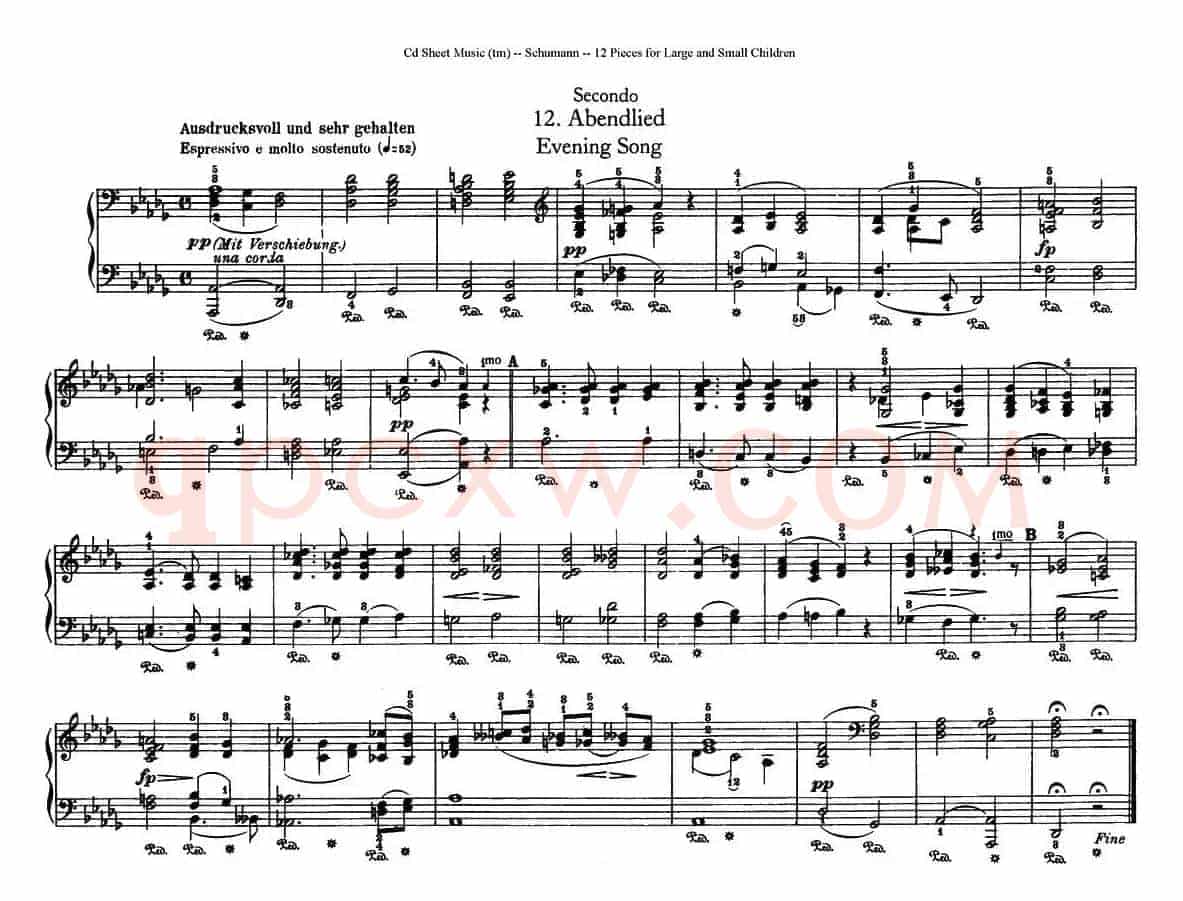 12首为孩子们而作的四手联弹曲 Op.85(四手联弹)(12)