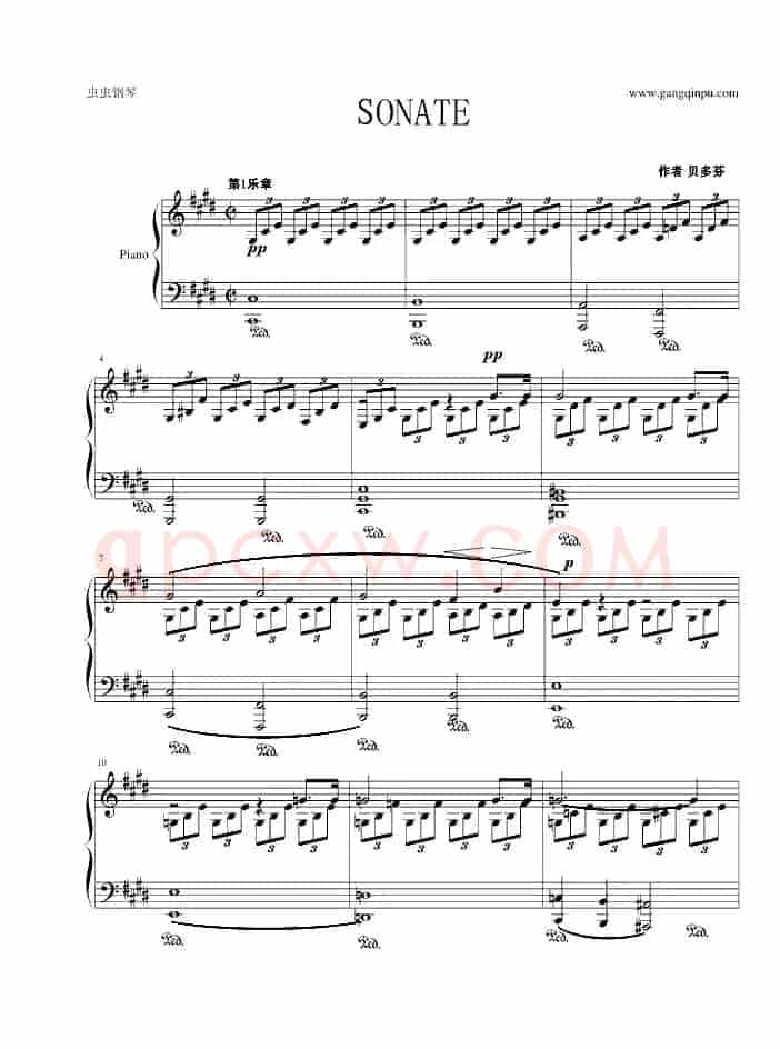 月光奏鸣曲（1，2，3乐章）
