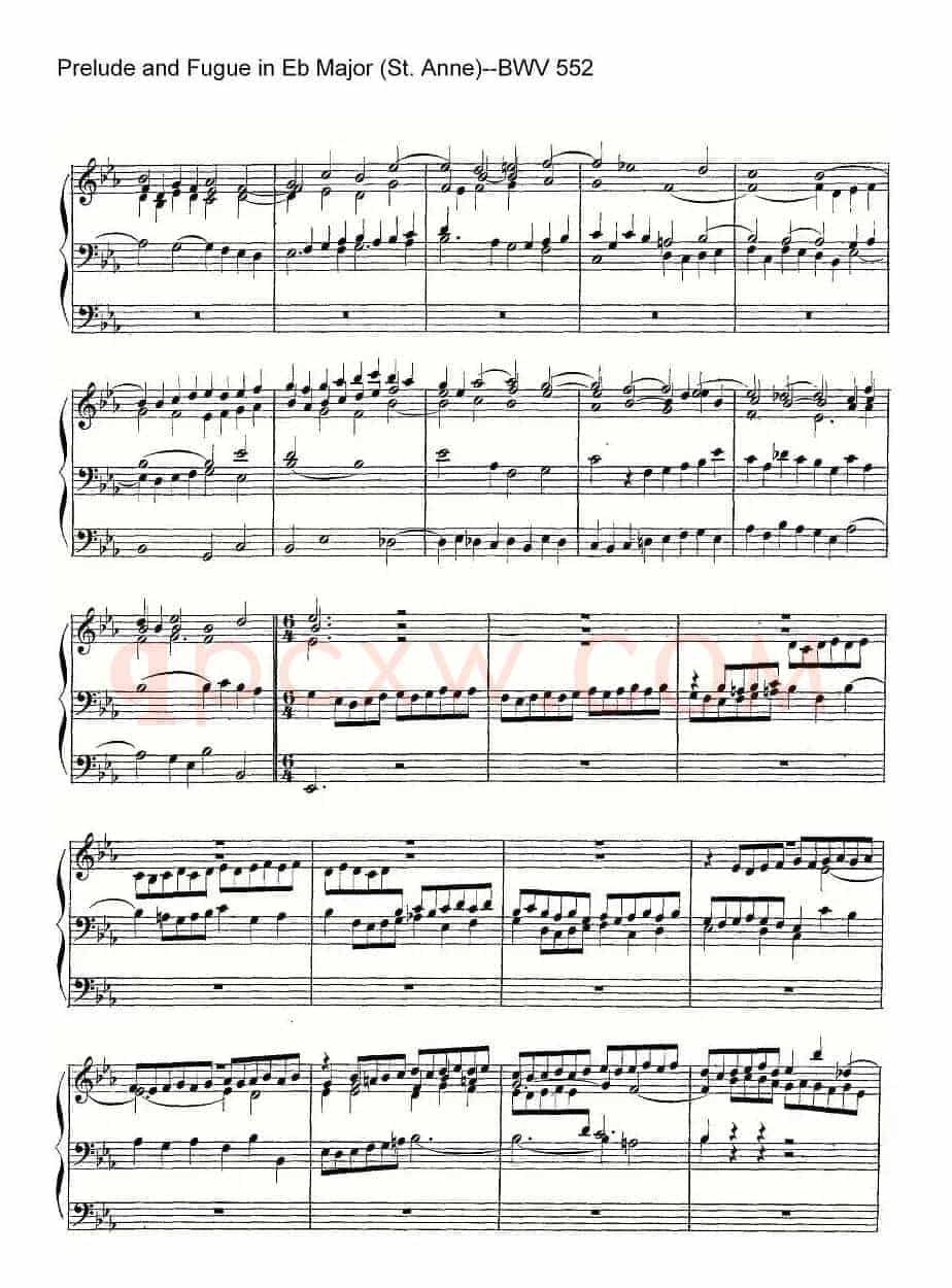 Prelude and Fugue in Eb Major (St. Anne)--BWV 552(管风琴)