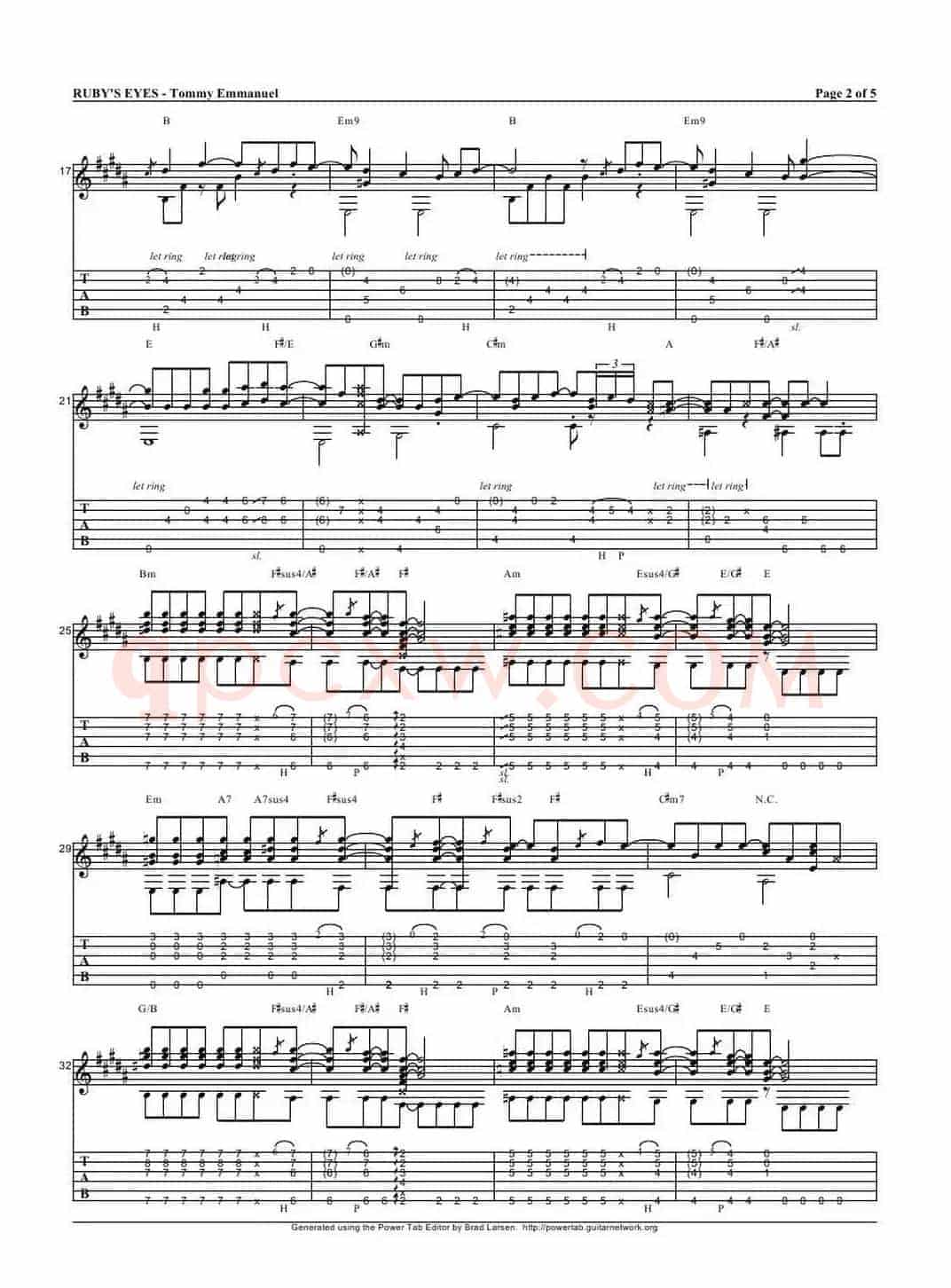 tommy emmanuel： rubys eyes（指弹吉它）