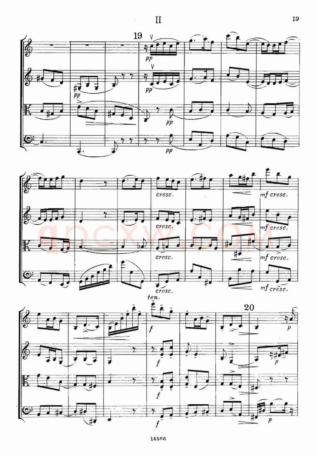 QUARTET Op.83(第二部分)(弦乐四重奏)