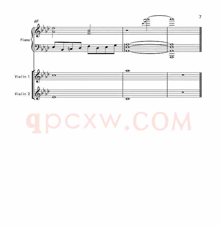 降A大调小夜曲II（夜）（双小提琴+钢琴）
