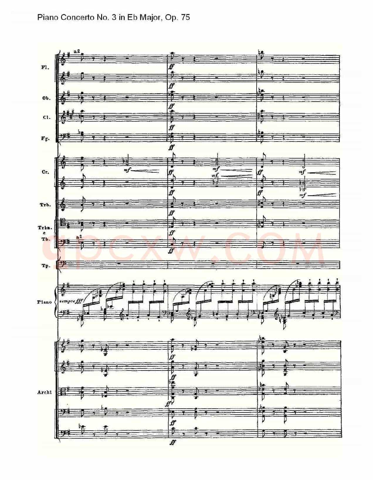 Piano Concerto No.3 in Eb Major,Op.75(Eb大调第三钢琴协奏曲)