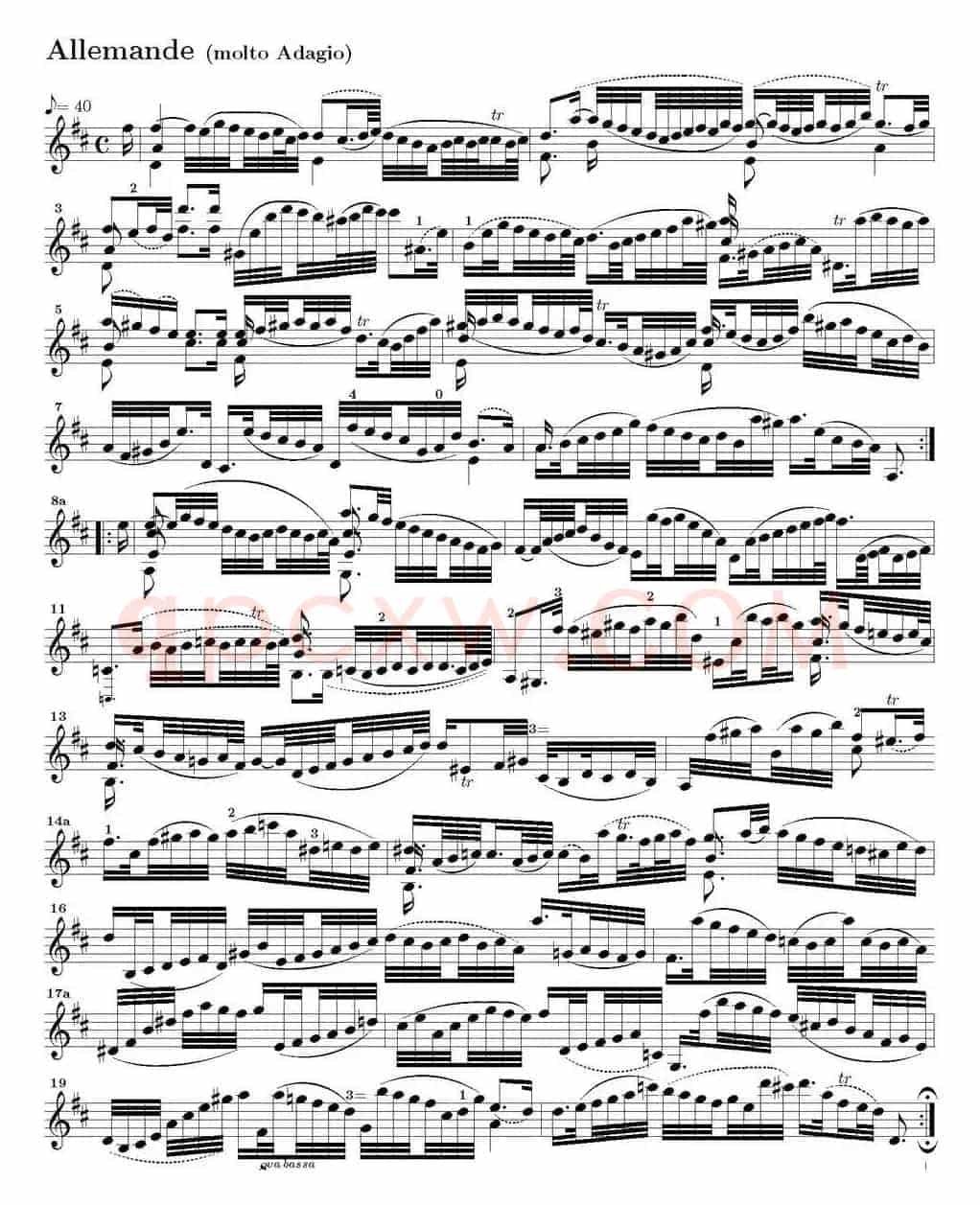 Six Suite Violincello Solo senza Basso(Suite VI)(6首无伴奏大提琴组曲·Ⅵ)