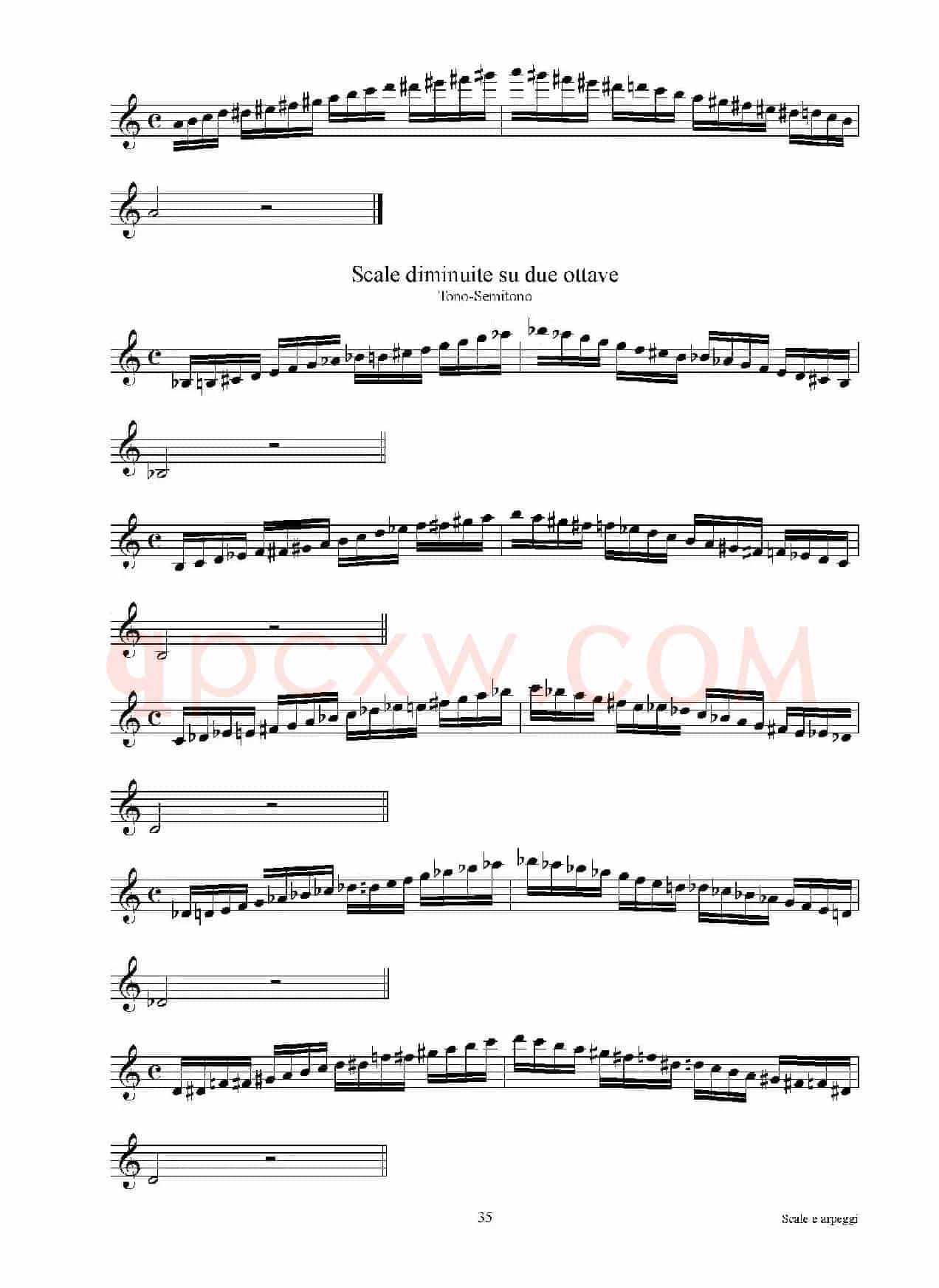 实用的萨克斯音阶练习曲集（P31——46）