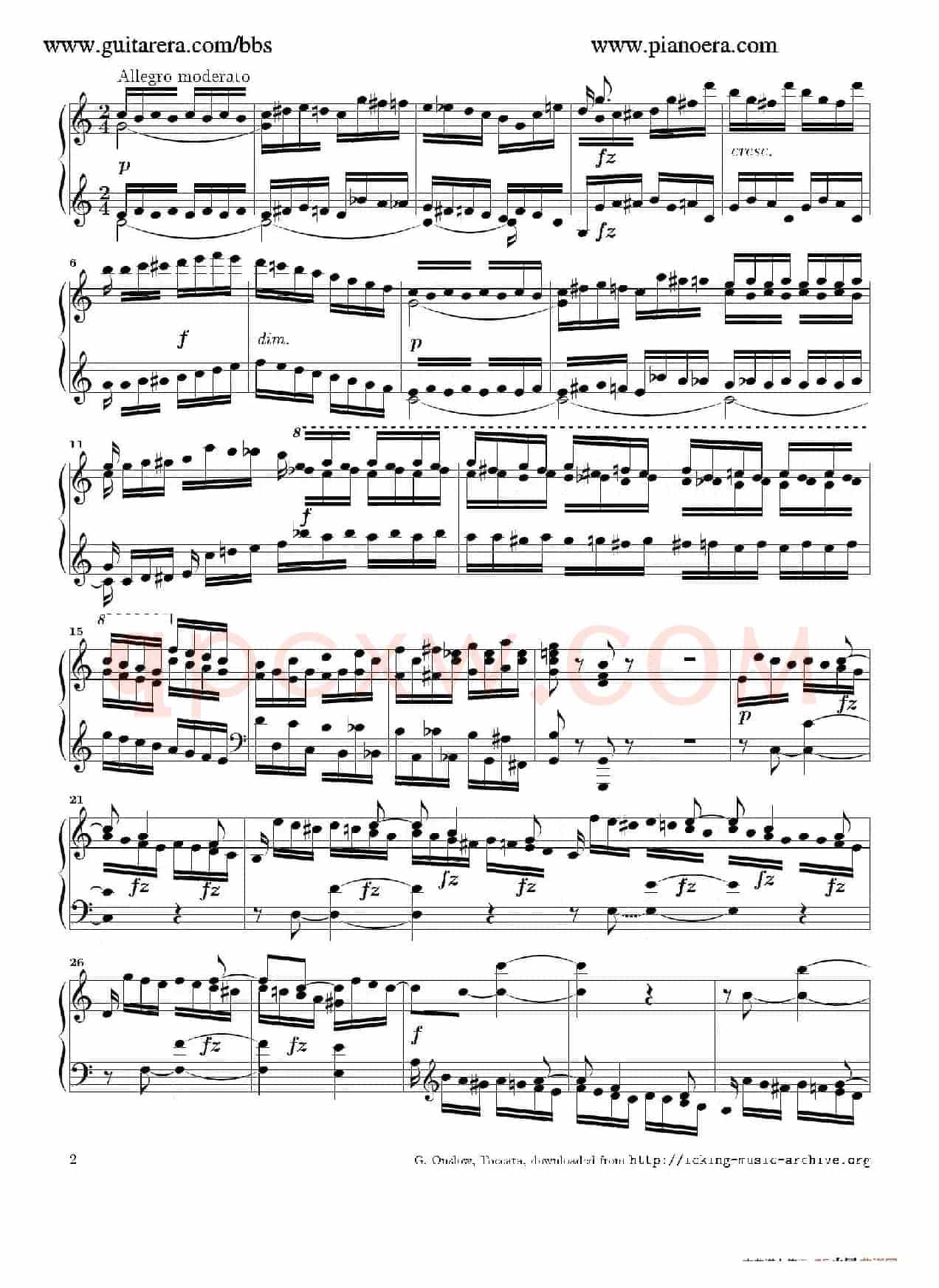 Toccata in C Major Op.6（C大调托卡塔）