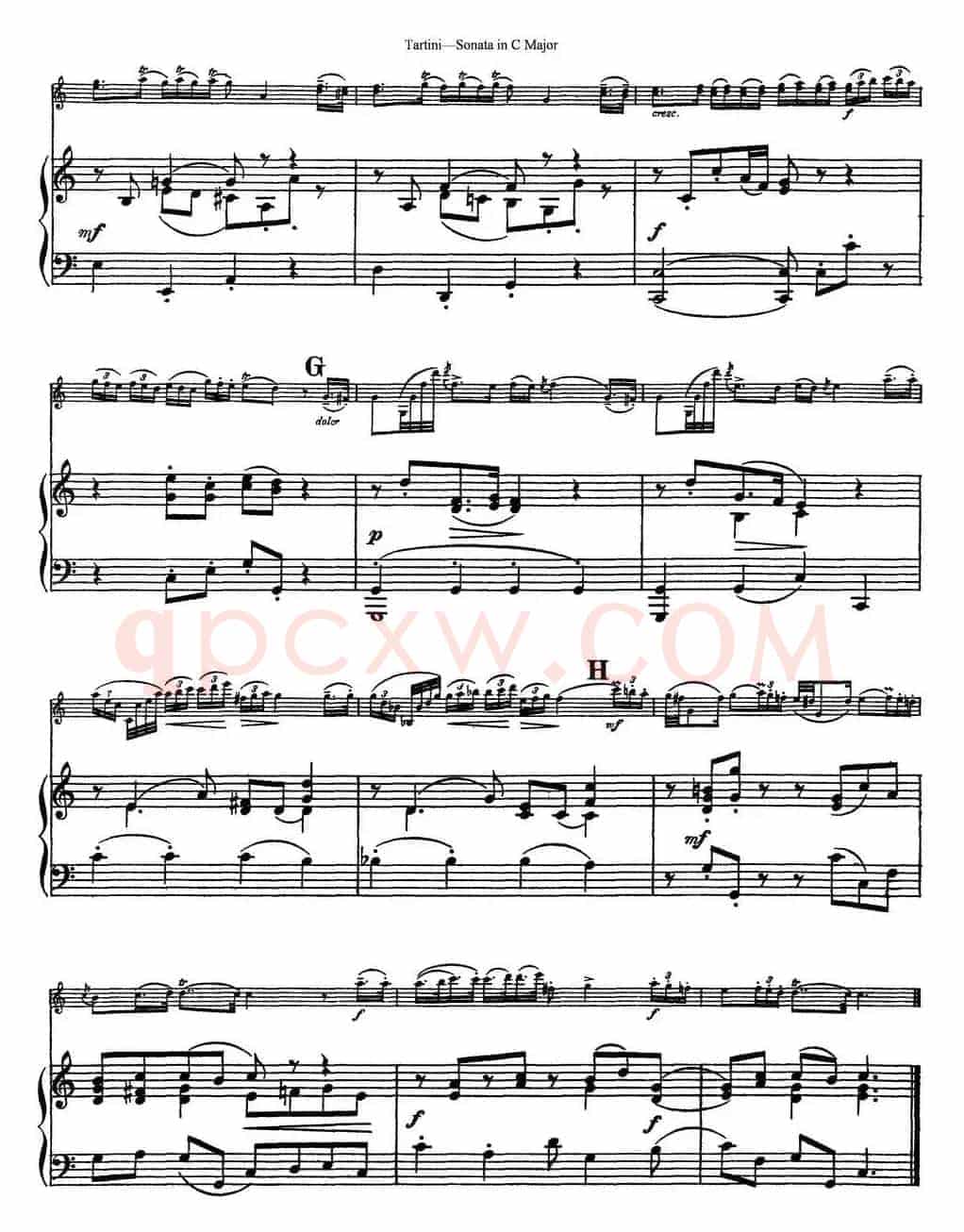 Violin Sonata in C Major（小提琴+钢琴伴奏）