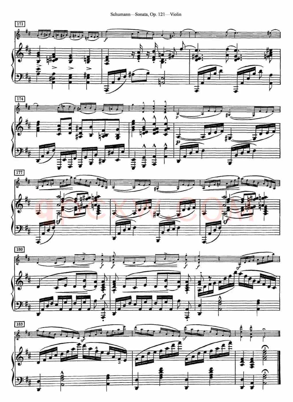 Violin Sonata Op.121（小提琴+钢琴伴奏）