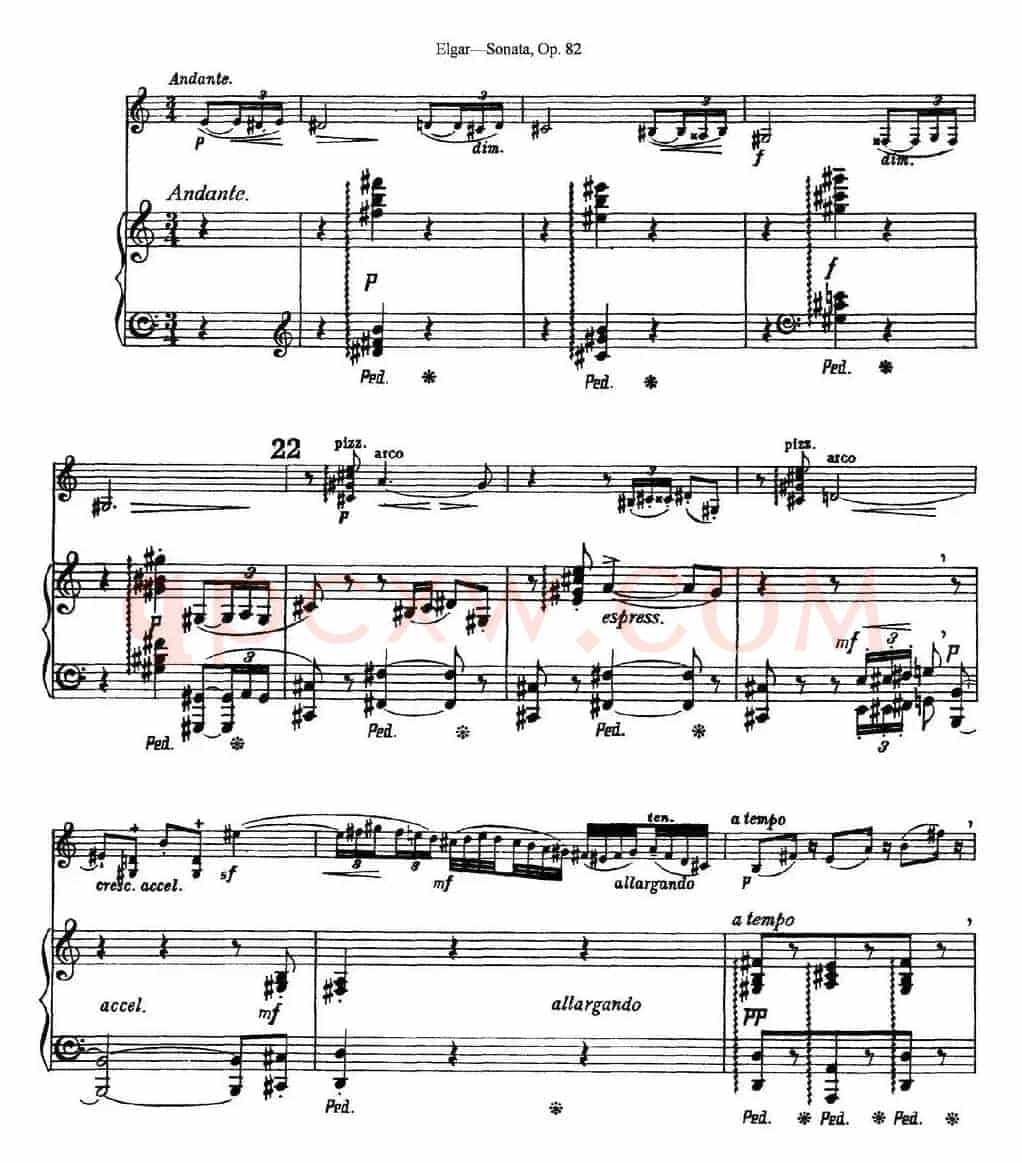 Violin Sonata Op.82（小提琴+钢琴伴奏）