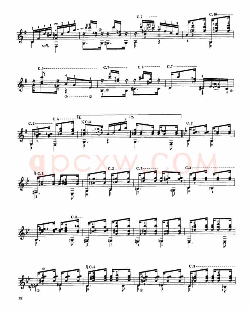 乡愁的肖罗曲（古典吉他）
