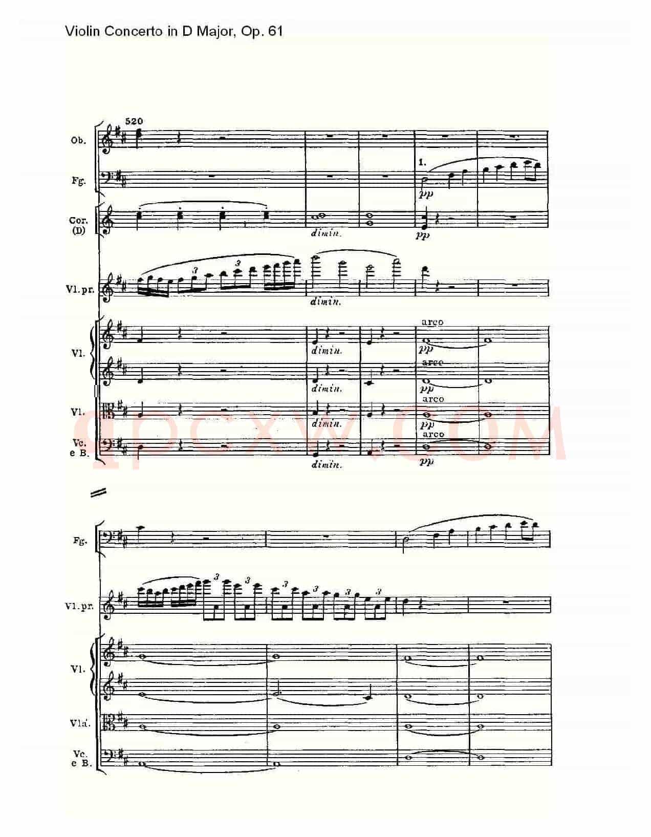 D大调小提琴协奏曲 Op.61第一乐章（二）