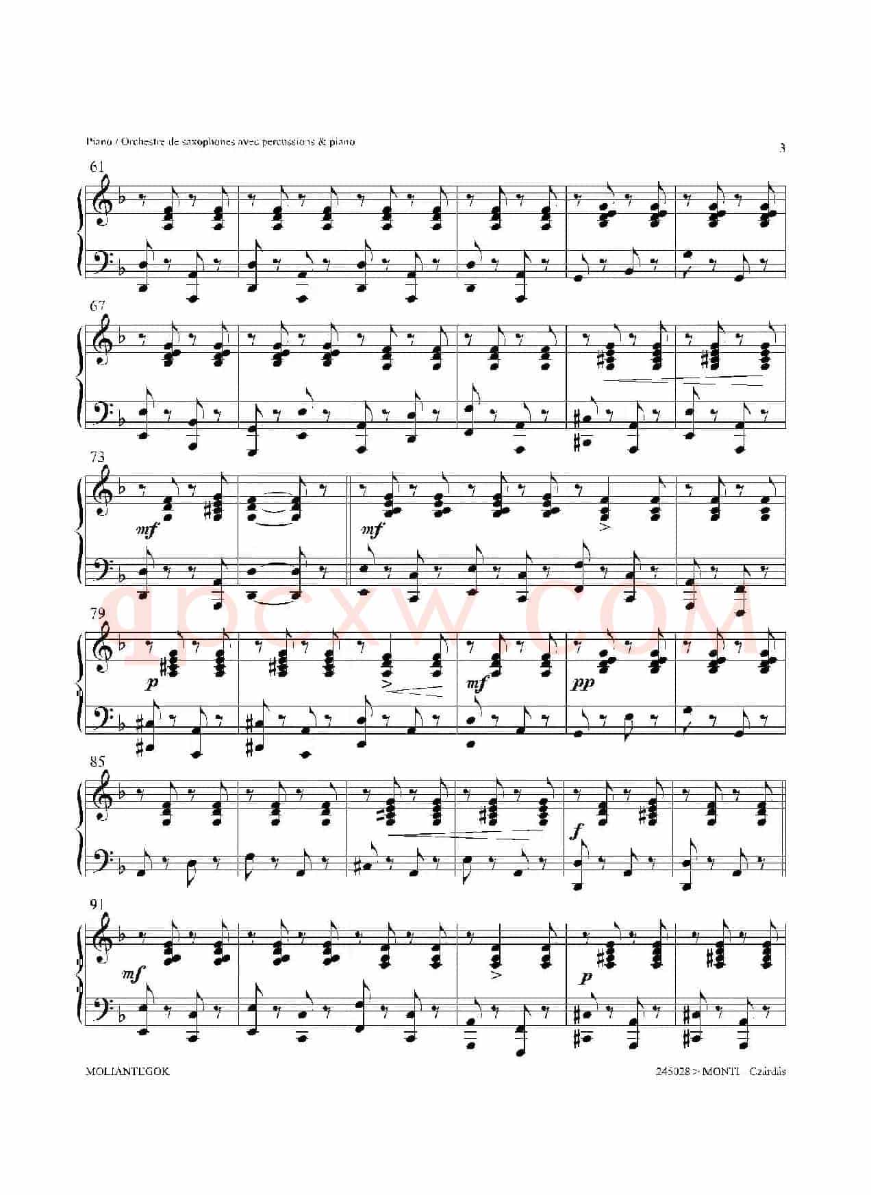Czardas 查尔达斯（15重奏）（钢琴）