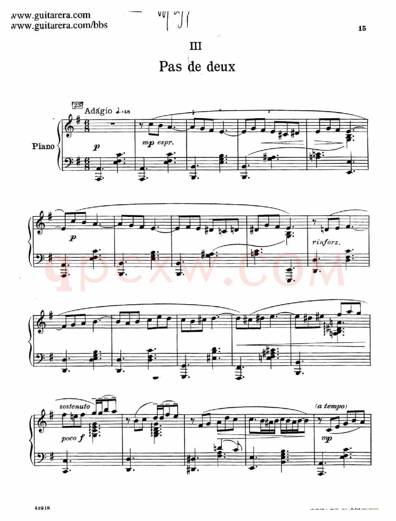 Souvenirs Op.28(纪念曲3. 双人芭蕾舞)