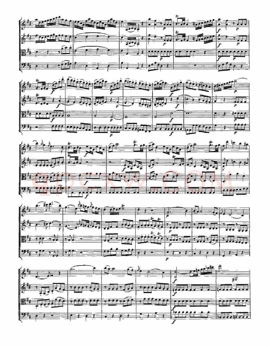 Quartet No. 2 in D Major, K. 155.（D大调第二弦乐四重奏）