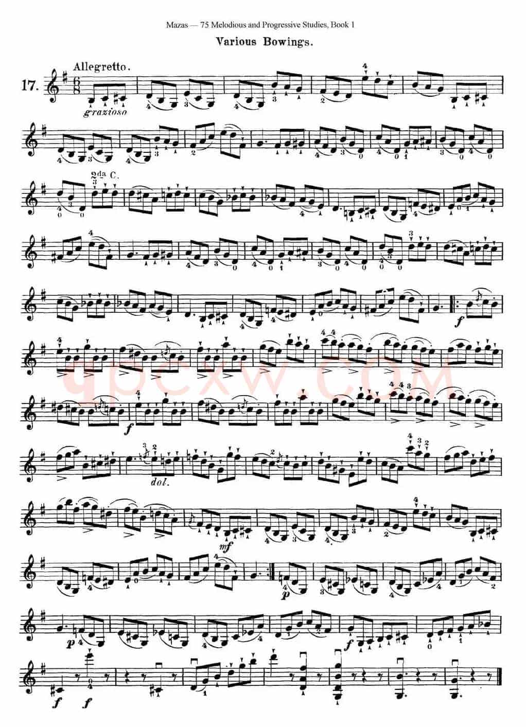 马扎斯小提琴练习曲 Op.36 第一册 特殊练习曲（17）