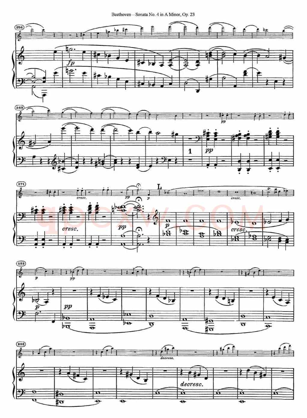 Violin Sonata No.4 in A Minor Op.23（小提琴+钢琴伴奏）