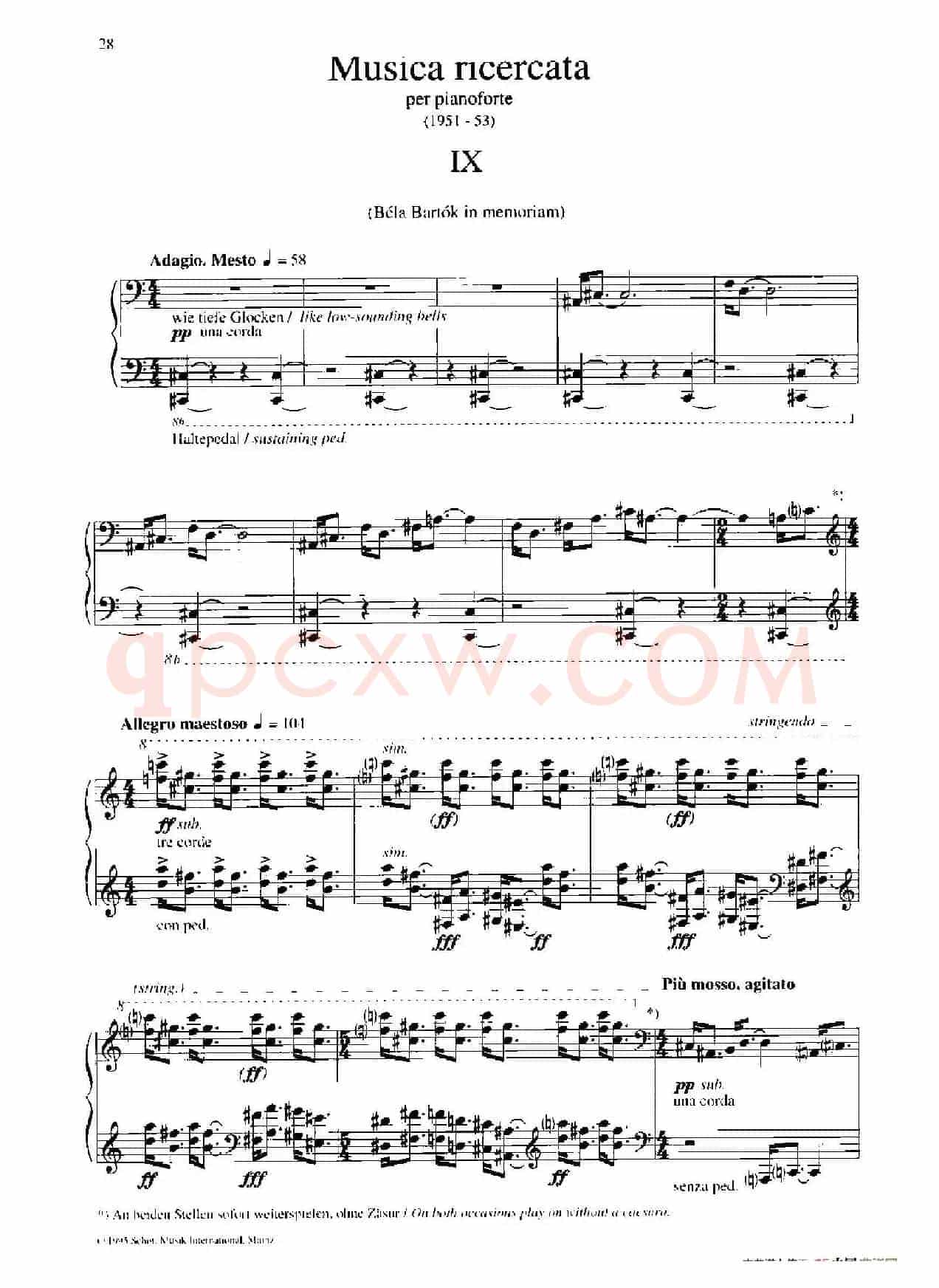 Musica Ricercata（音乐习作·9）