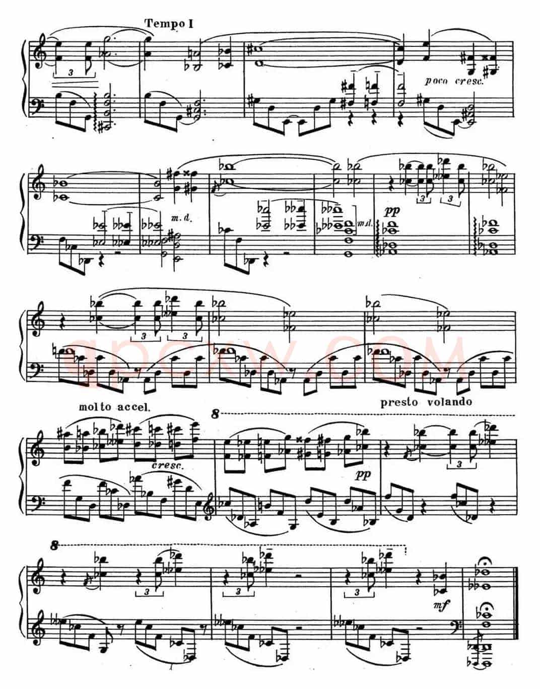 斯克里亚宾 钢琴练习曲 Op.65 No.2