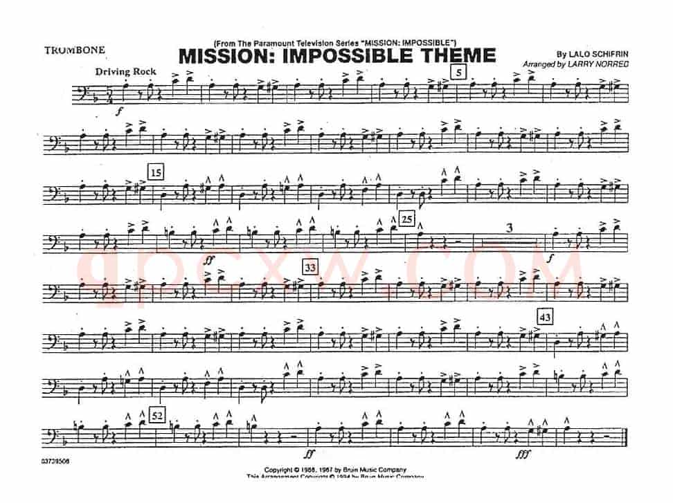 MISSION:IMPOSSIBLE THEME（分谱：长号）