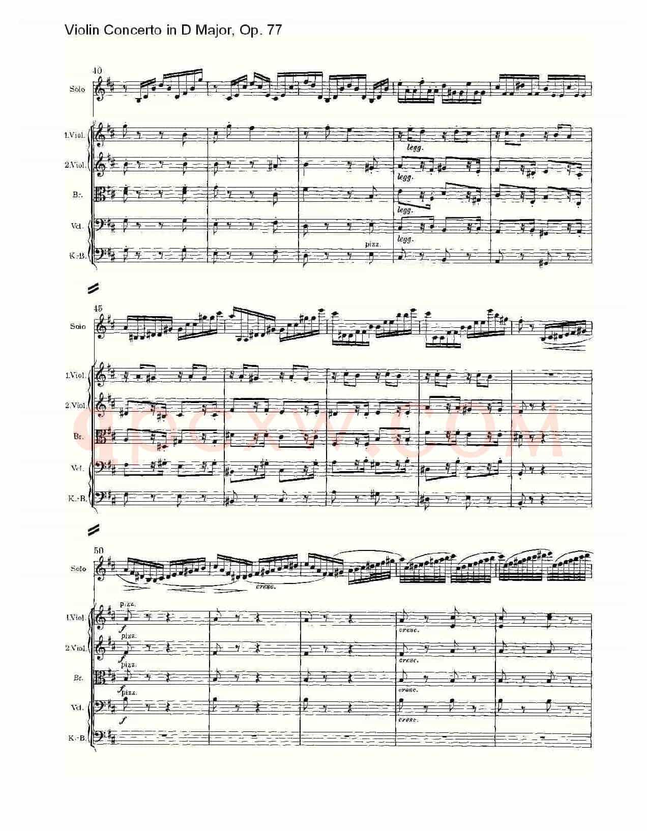 D大调小提琴协奏曲, Op.77第三乐章